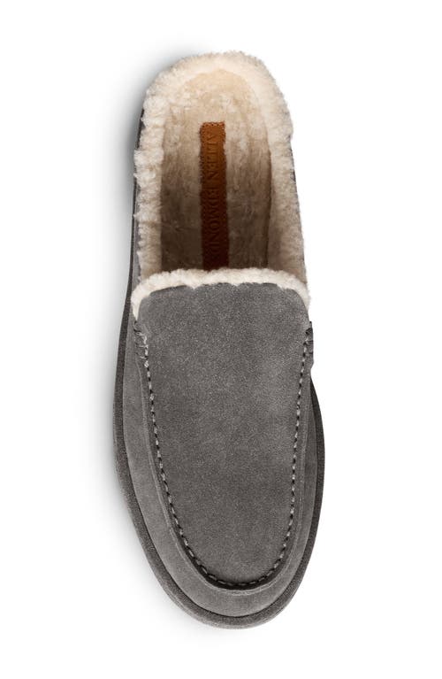 Allen Edmonds Bowen Genuine Shearling Lined Mule Slipper In Gray