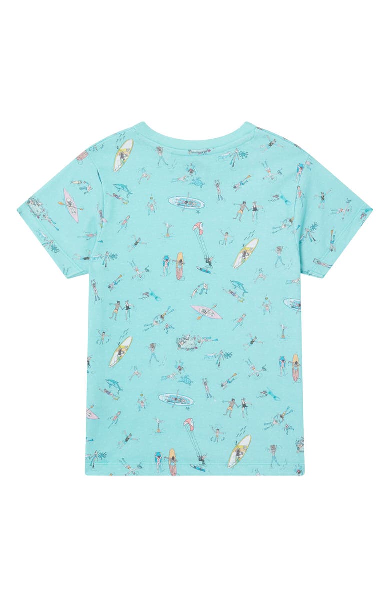 Boardies Kids' Sea Folk Print T-Shirt, Alternate, color, Blue