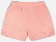 Deux par Deux Crinkle Jersey Elastic Waist Shorts