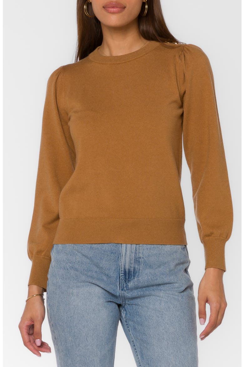 Taffy Crewneck Sweater, Main, color, BURLAP
