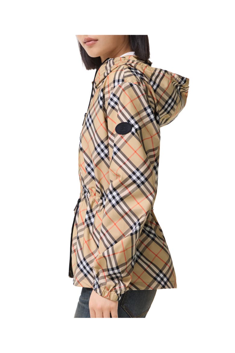 Check Whitstable Hooded Jacket, Alternate, color, Sand beige