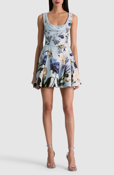 Estrella Draped Flare Dress