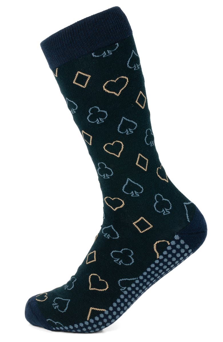 Cufflinks, Inc. Card Suits Casino Crew Socks, Main, color,