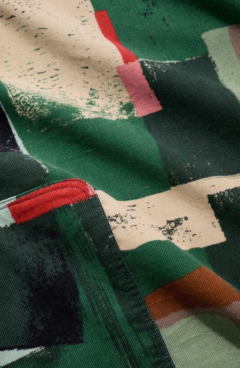 Seasalt Cornwall Port Gaverne Abstract Print Organic Cotton Pincord Tunic, Alternate, color, Aerial Field Coppice