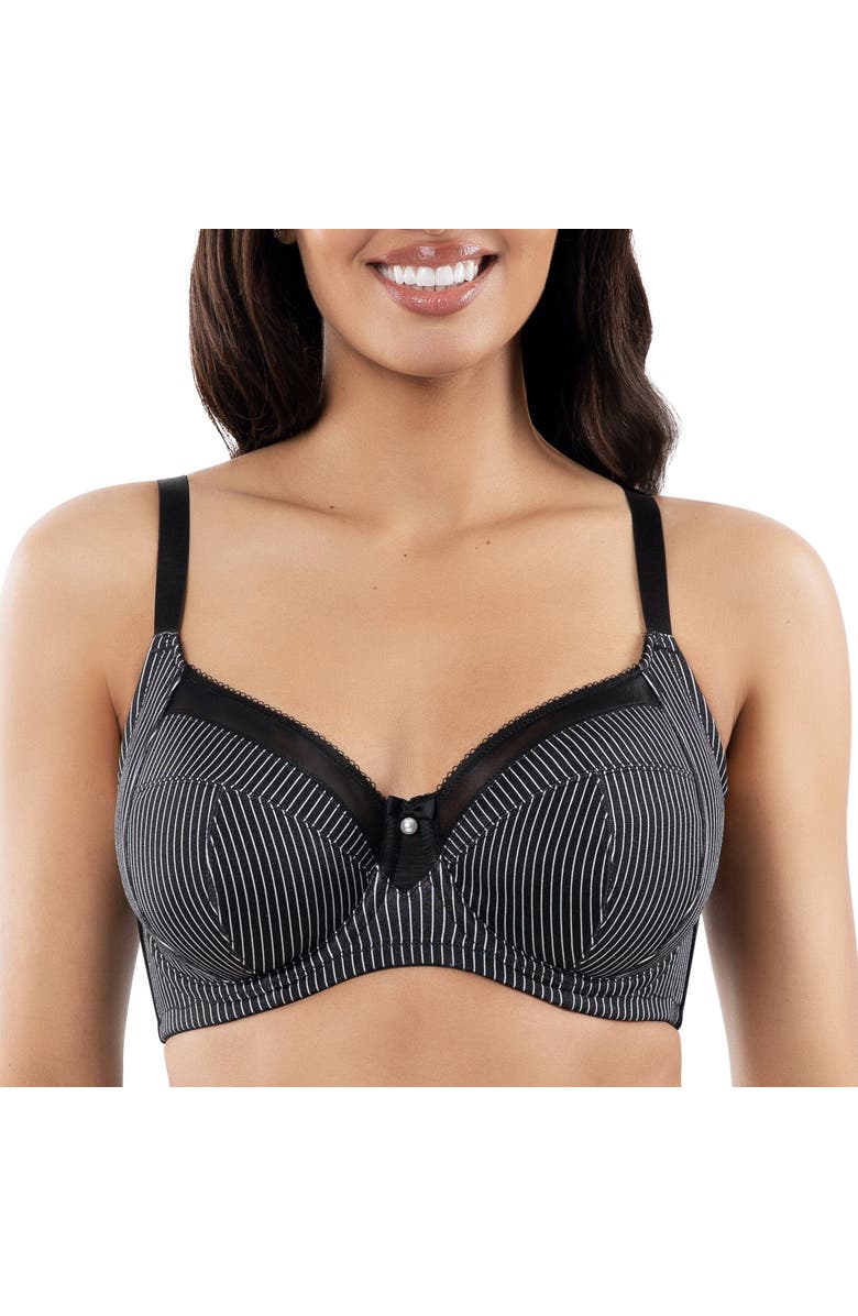 Parfait Adele Unlined Wired Bra, Main, color, Black Stripe