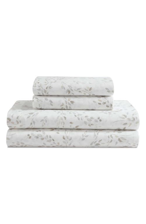 Calvin Klein Airy Botanical 300 Thread Count Sateen Sheet Set In Beige