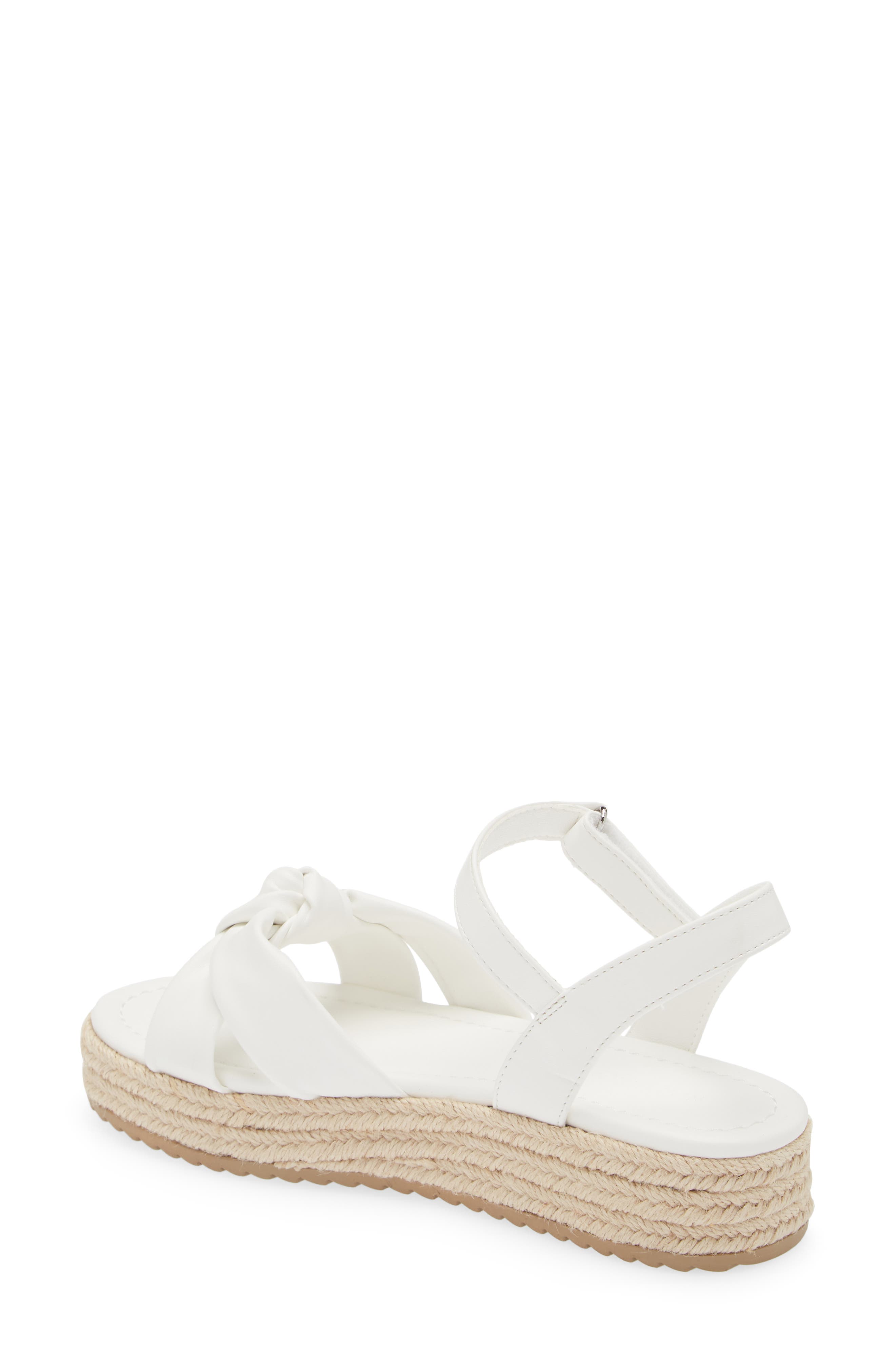 Kids' Bren Espadrille Wedge Sandal, Alternate, color, WHITE