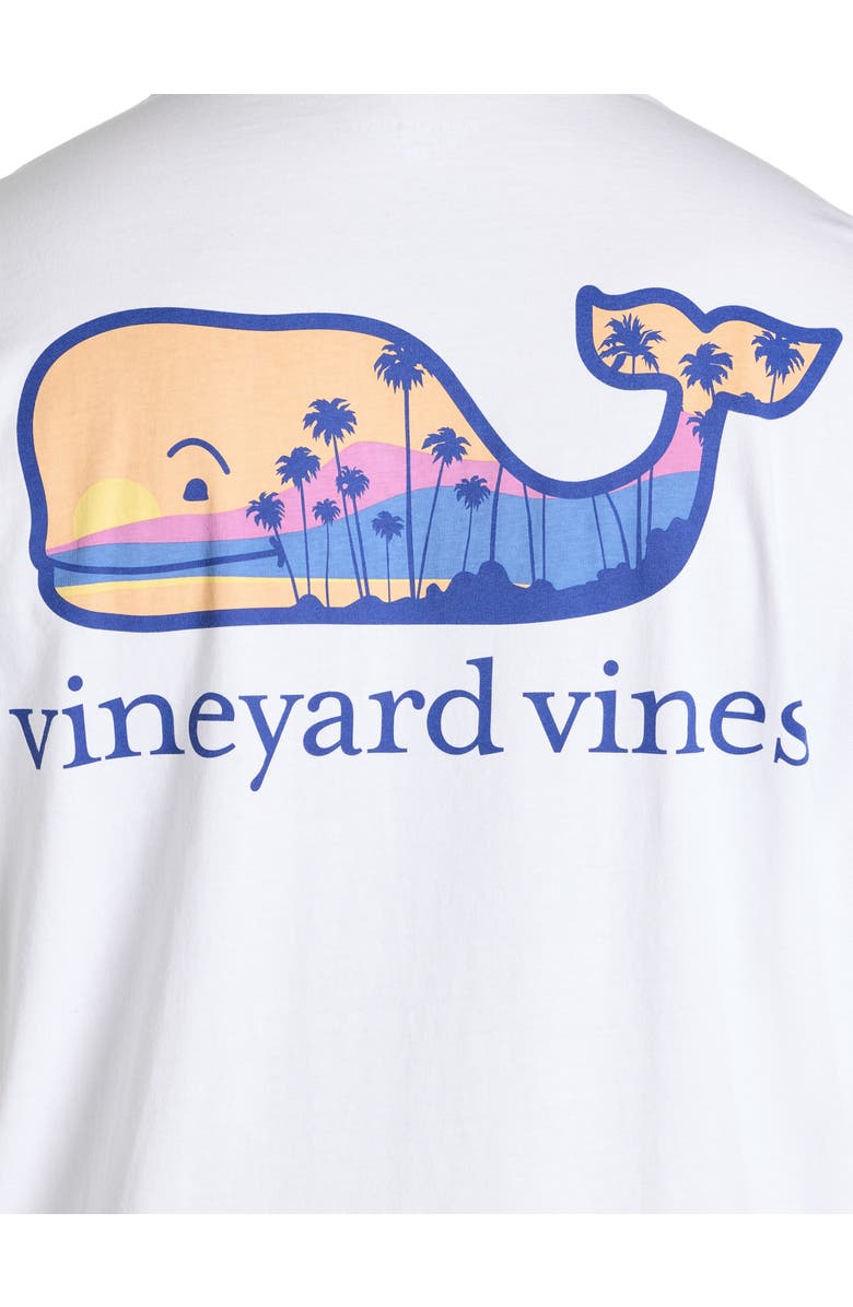 vineyard vines Big & Tall Palm Tree Whale Tee, Alternate, color, White Cap