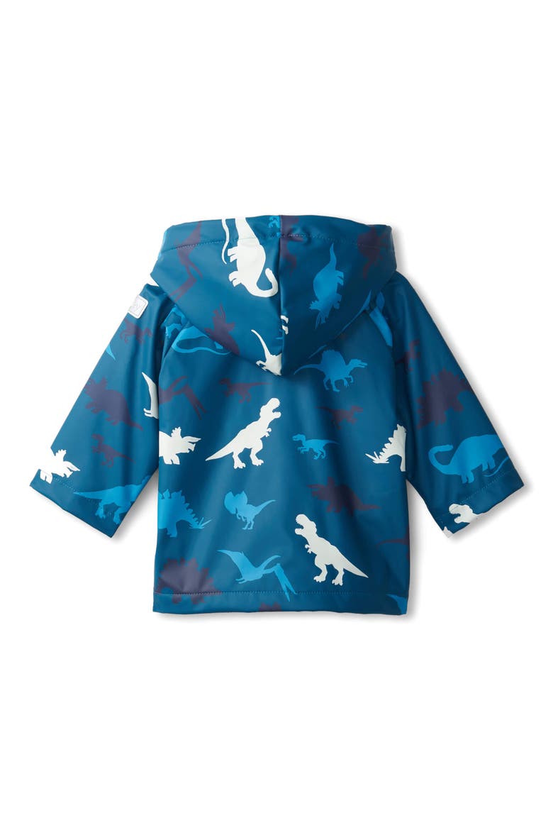 Real Dinos Color Changing Hooded Raincoat, Alternate, color, BLUE