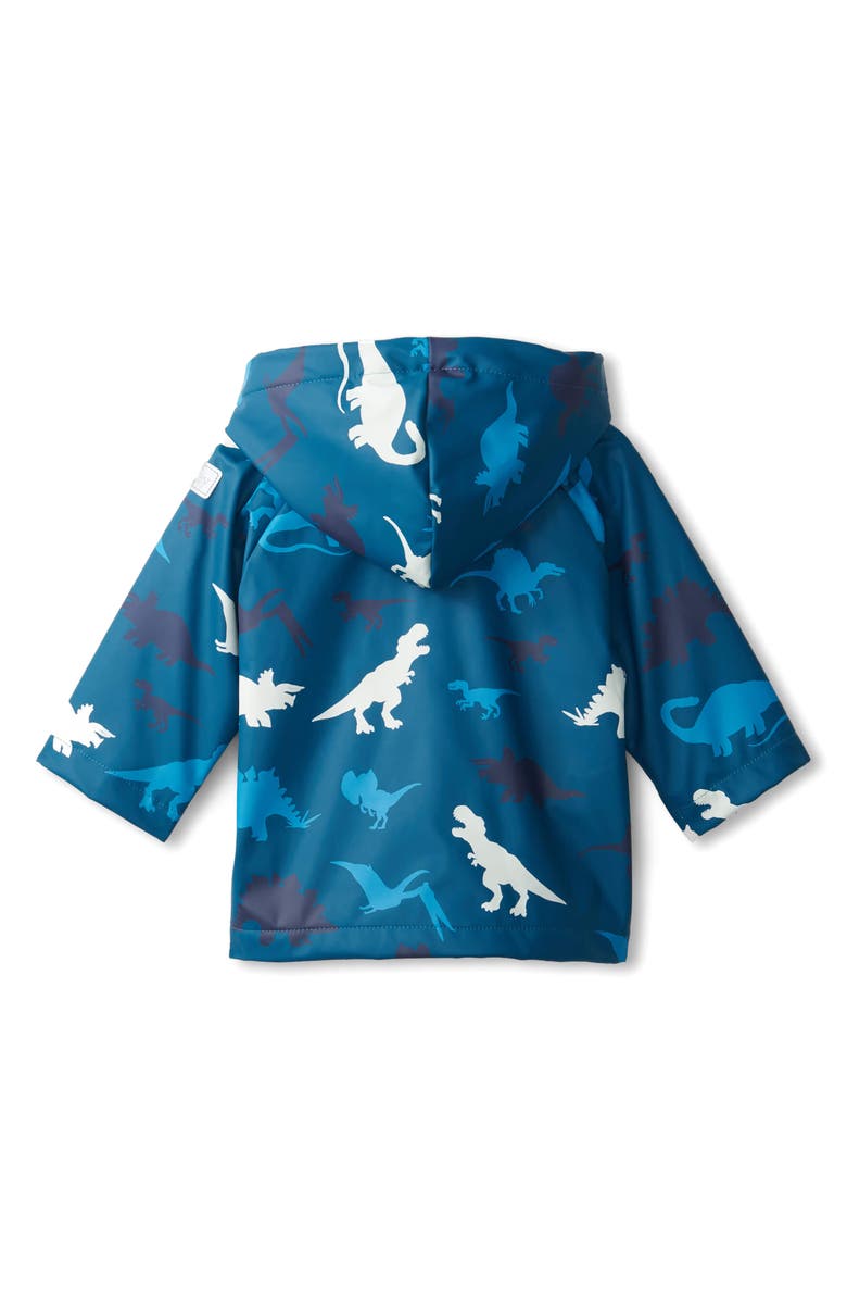 Hatley Real Dinos Color Changing Hooded Raincoat, Alternate, color, 