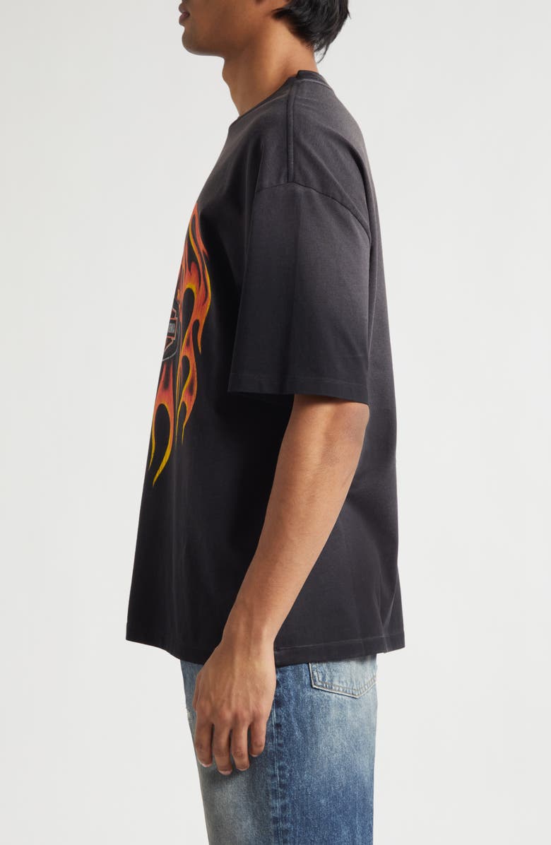 AMIRI Oversize Splice Graphic T-Shirt, Alternate, color, Black