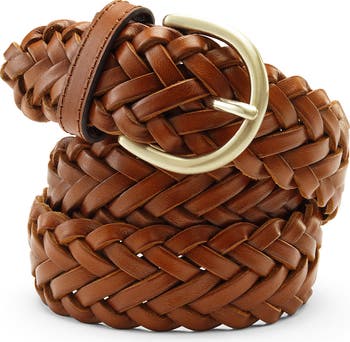 knee length dresses for ladies Dents Mens Stretch Plaited Leather Belt main image 1