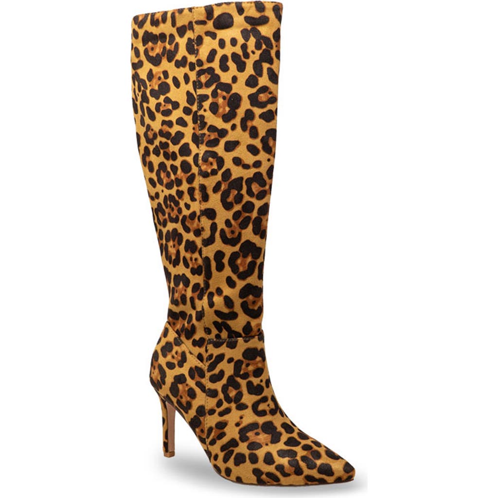 Chase & Chloe Chase And Chloe Knee High Boot In Animal Print