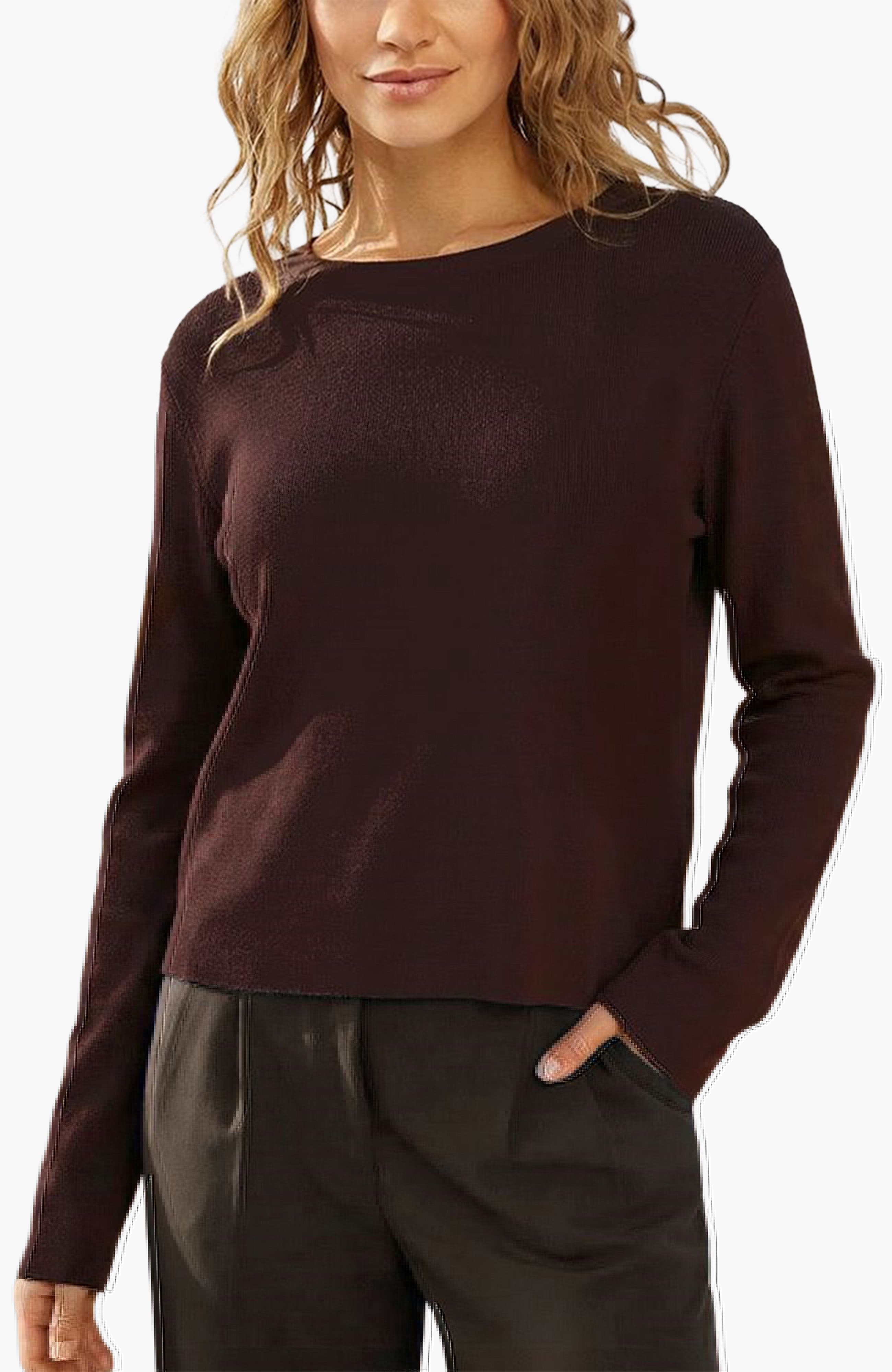 LASCANA Fine Knit Basic Sweater (Women) | Nordstrom