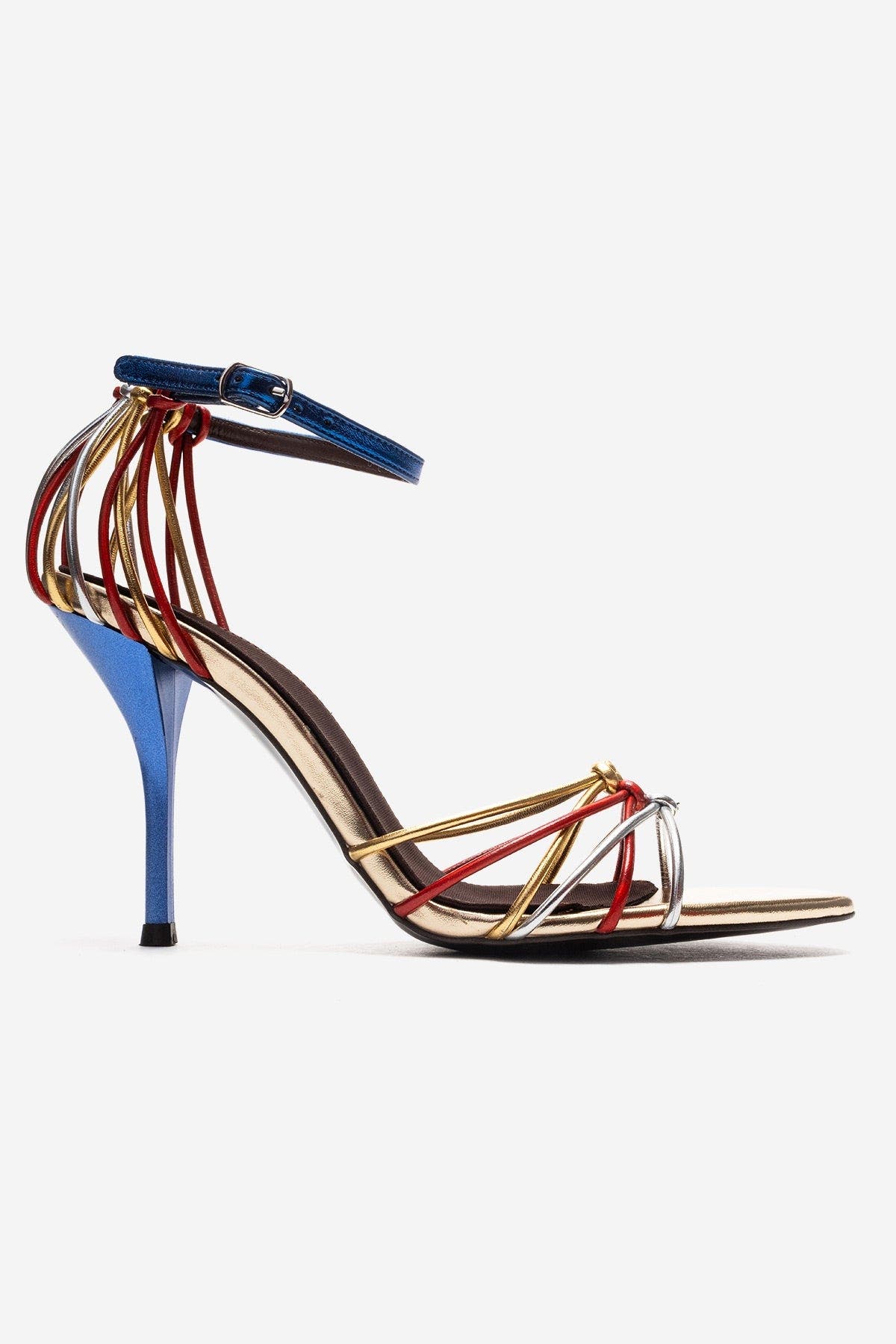 Prologue Shoes Arona Ankle Strap Stiletto Sandal, Alternate, color, Multi