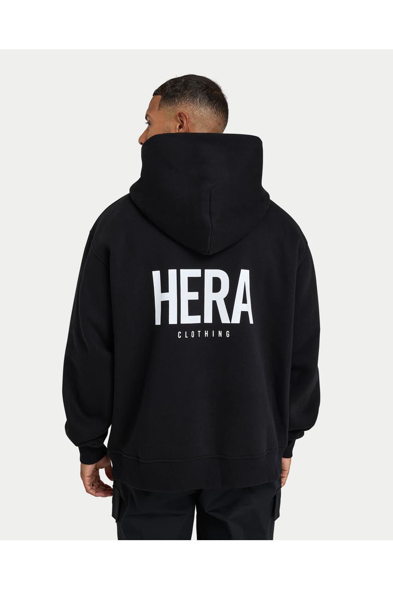 Staple Long Sleeve Oversized Hoodie, Alternate, color, Black