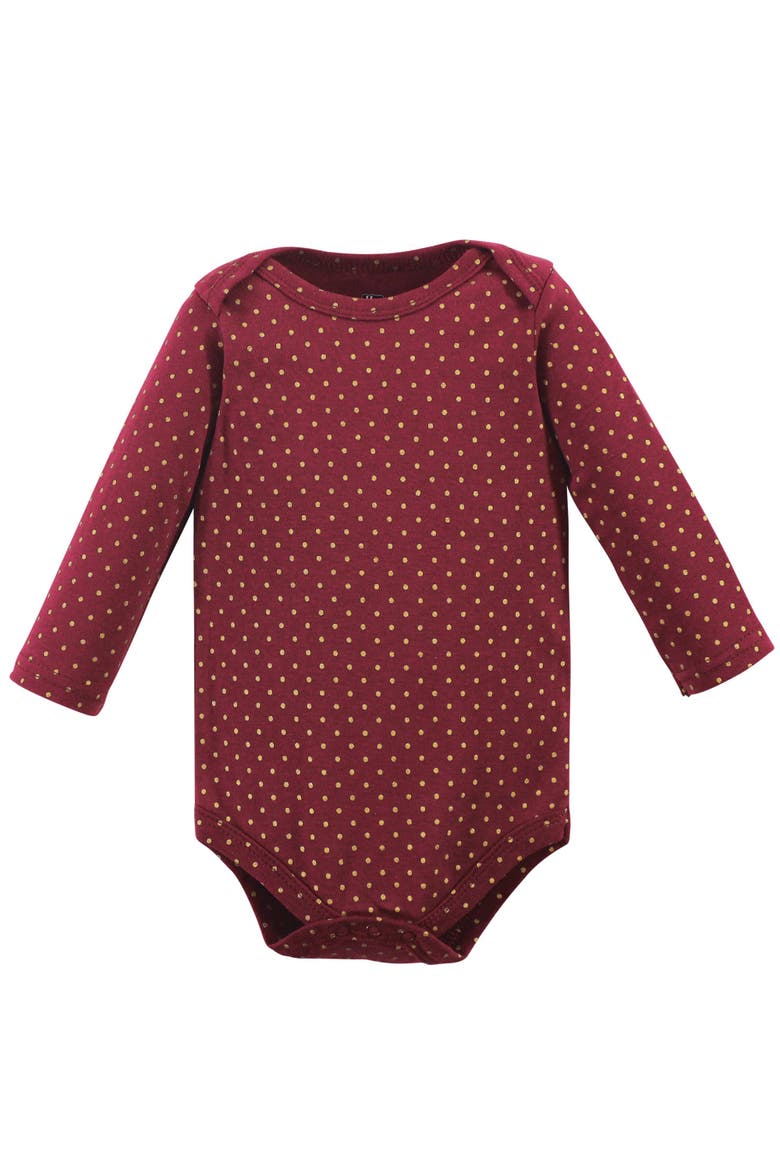 Essential Long-Sleeve Cotton Bodysuit Set, Alternate, color, Pumpkin Spice