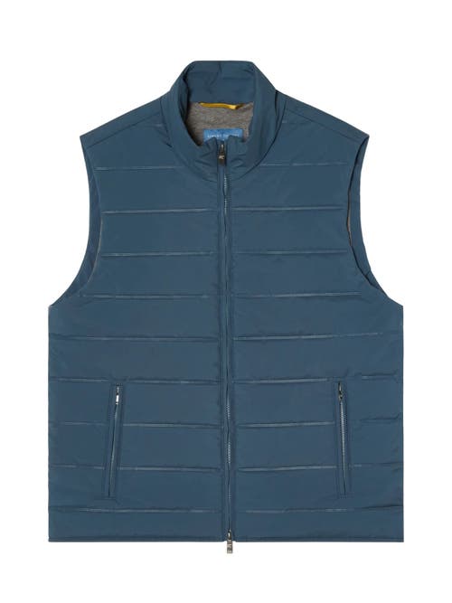 Robert Talbott Driver Quilted Vest In Blue