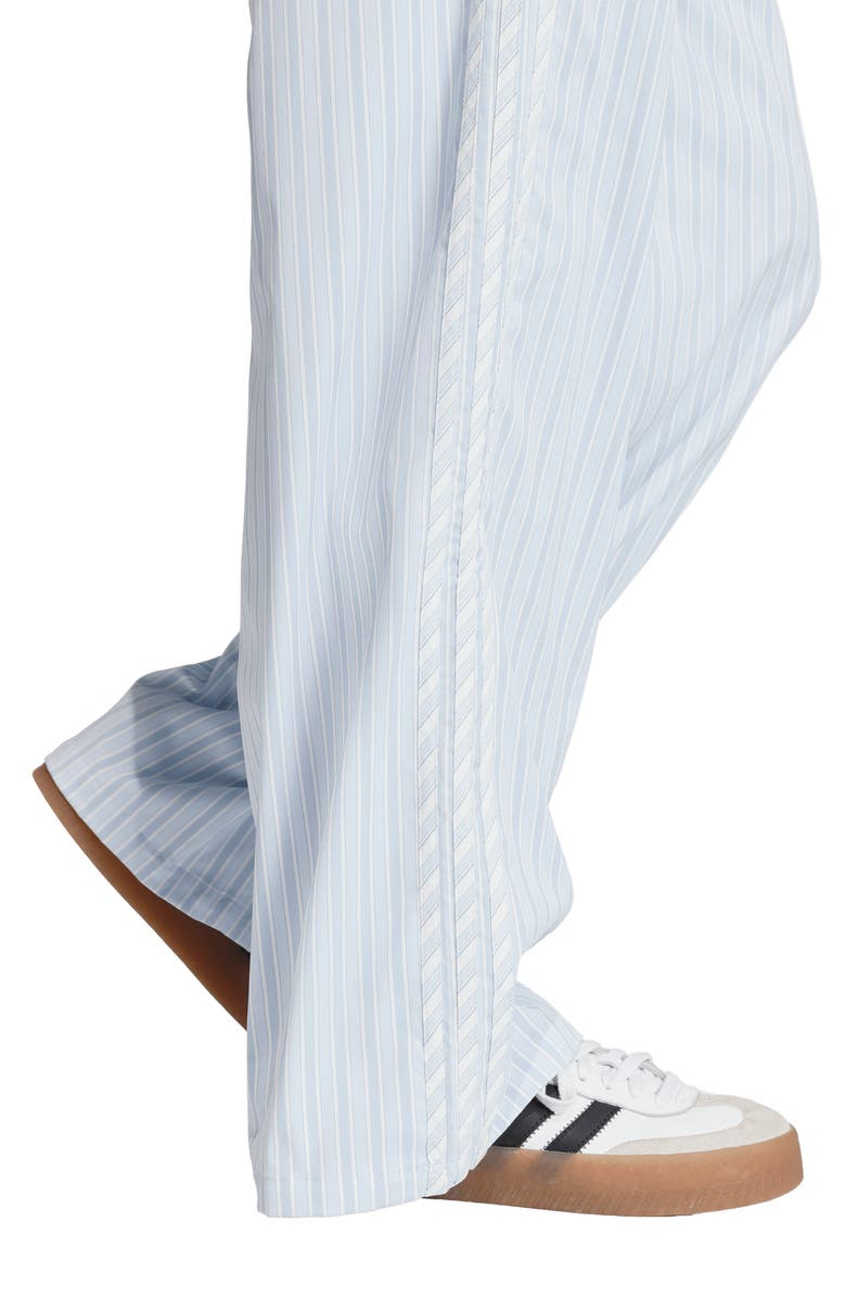 adidas Originals Stripe Wide Leg Pant, Alternate, color, Crystal Sky/ Ambient Sky
