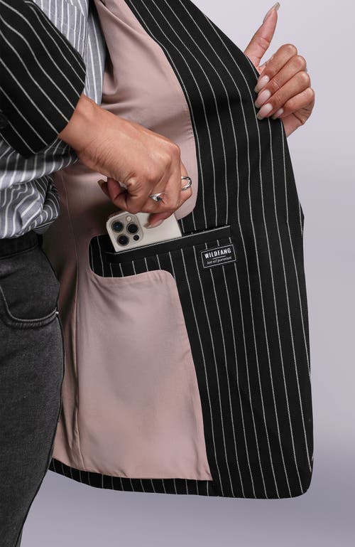 Wildfang The Empower Pinstripe Tux Blazer In Multi