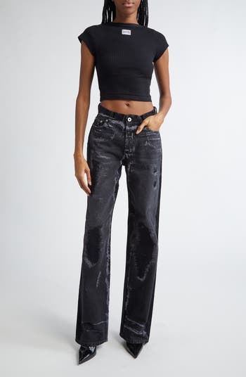 Jean Paul Gaultier Logo Patch Crop Baby Tee | Nordstrom