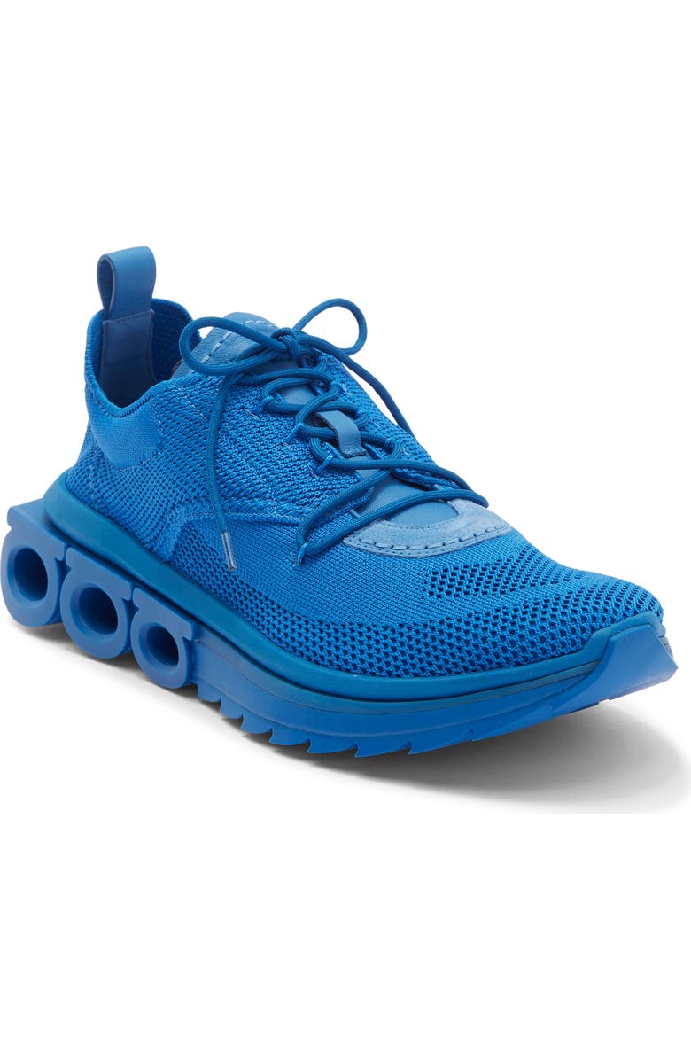 FERRAGAMO Nima Knit Low-Top Sneaker, Main, color, Blue