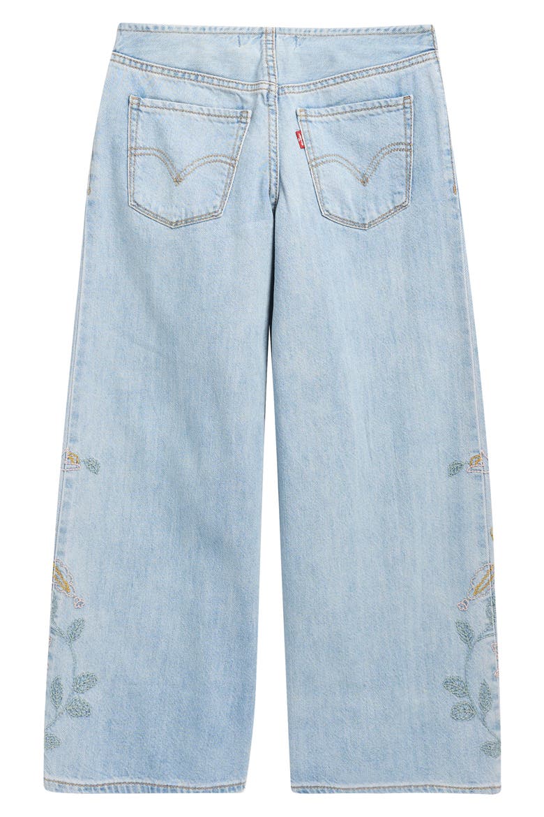 Kids' Embroiderd Baggy Jeans, Alternate, color, HEAT WARP