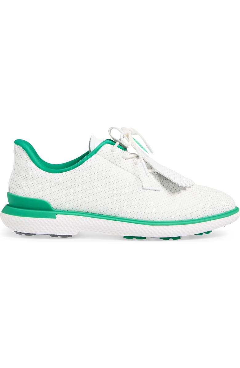 G/FORE Gallivant2r Perforated Kiltie Golf Shoe, Alternate, color, Snow/ Clover