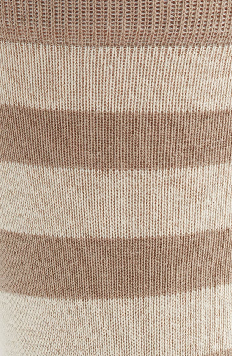 Nordstrom Stripe Cotton Blend Socks, Alternate, color, Tan Multi Stripe