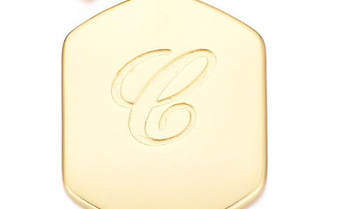 Adornia Monogram Initial Charm Chain Bracelet In Gold