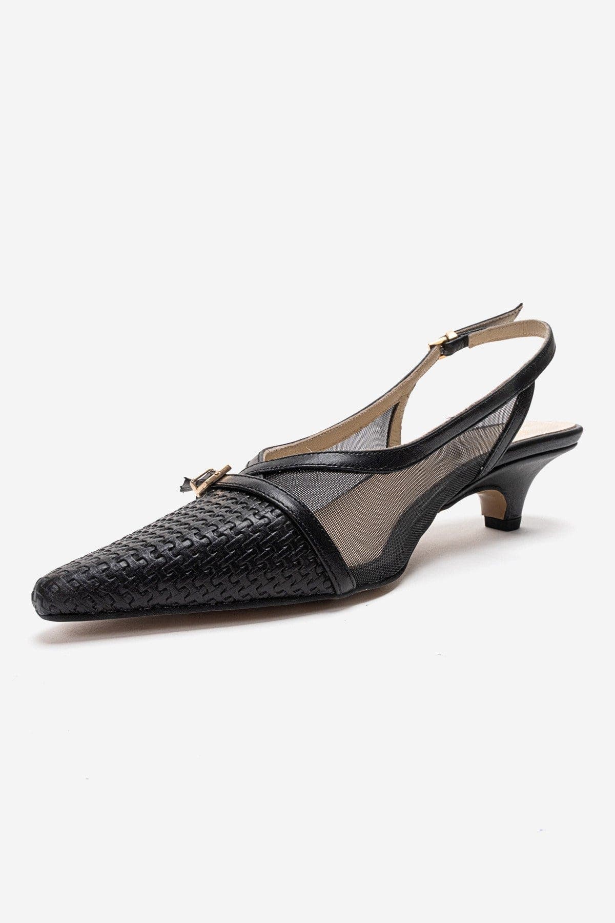 Prologue Shoes Laviera Mesh Slingback Pump, Alternate, color, Black