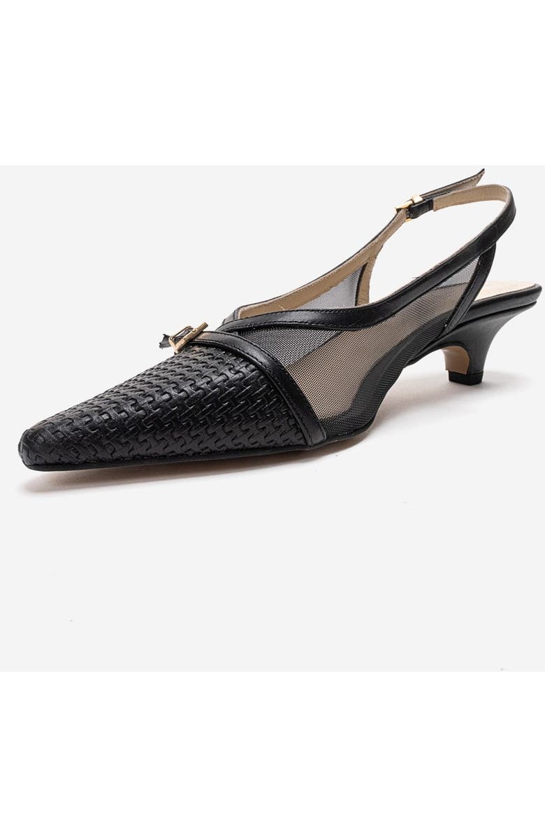 Prologue Shoes Laviera Mesh Slingback Pump, Alternate, color, Black