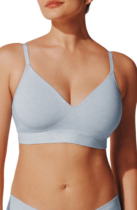 Seamless Stretch Cotton Blend Wireless Bra