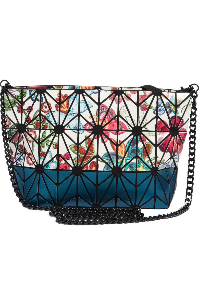 PATRIZIA LUCA Two-Tone Mosaic Clutch, Alternate, color, White Floral