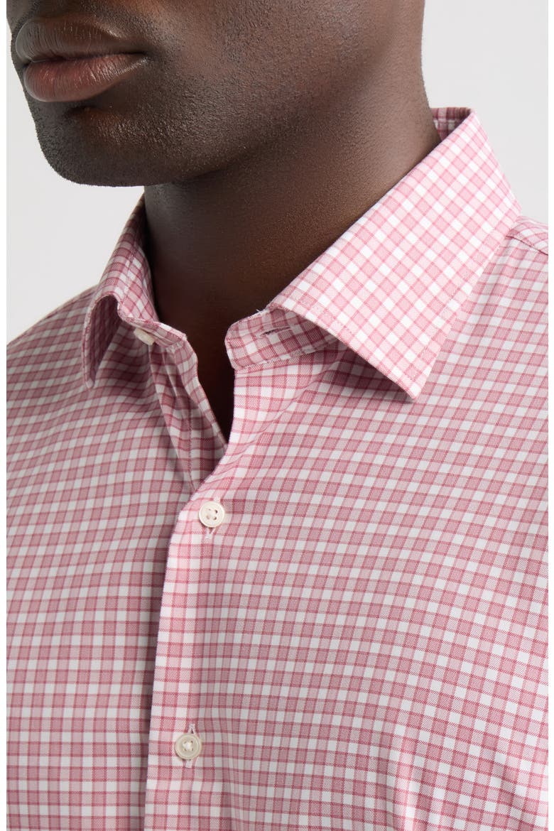 Atlas Crown Check Stretch Sport Shirt, Alternate, color, DUSTY ROSE