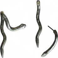 SAINT VAGABOND Silver Serpent Earrings