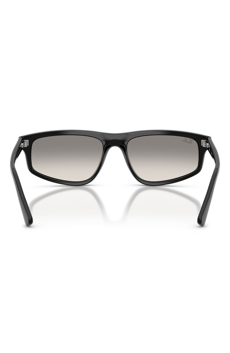Ray-Ban 59mm Gradient Geometric Sunglasses, Alternate, color, Black / Clear Gradient Grey