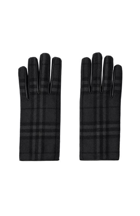 Check Wool Gloves