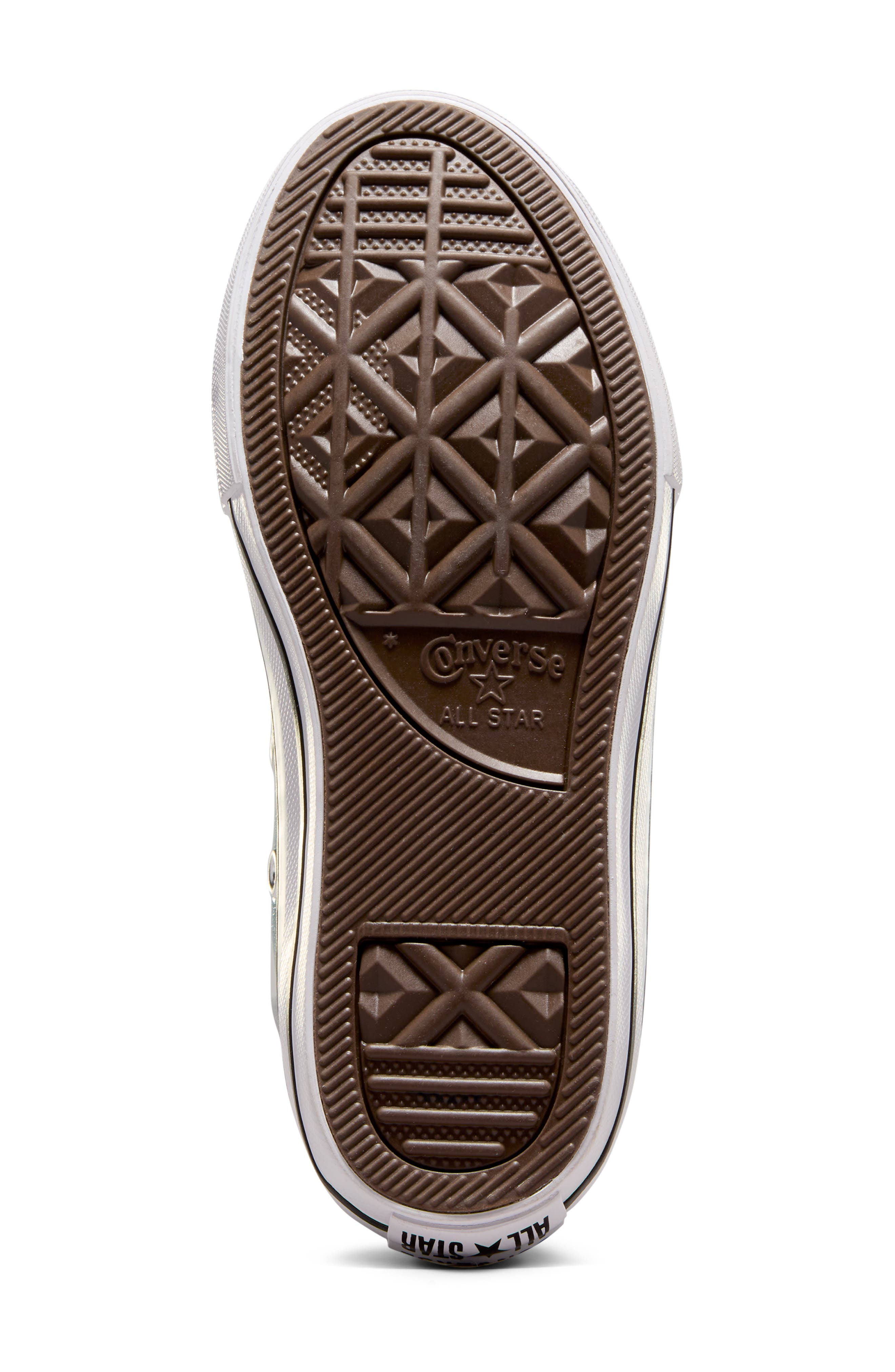 Converse Kids' Chuck Taylor<sup>®</sup> All Star<sup>®</sup> 1V Glitter High Top Sneaker, Alternate, color, 