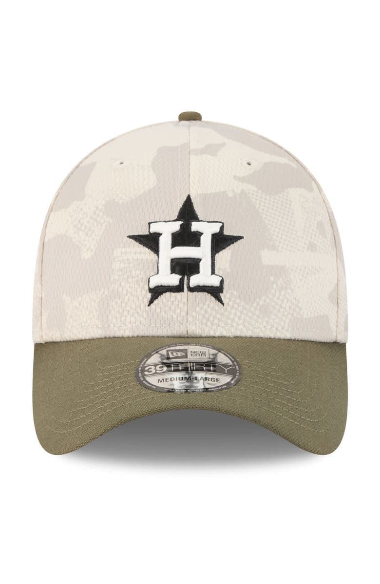 New Era Men's New Era Light Beige/Olive Houston Astros 2025 Armed Forces Day 39THIRTY Flex Hat, Alternate, color, Light Beige