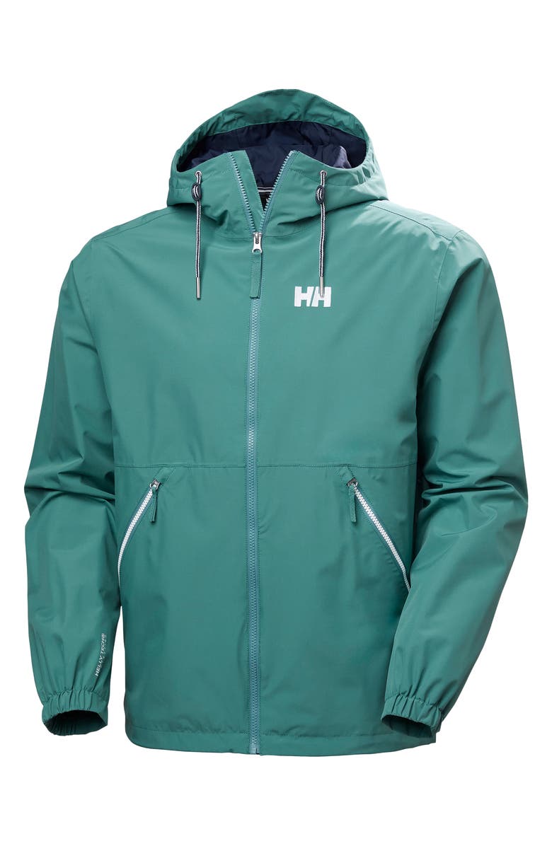Helly Hansen Sandoy Waterproof Rain Jacket, Alternate, color, Opal Green