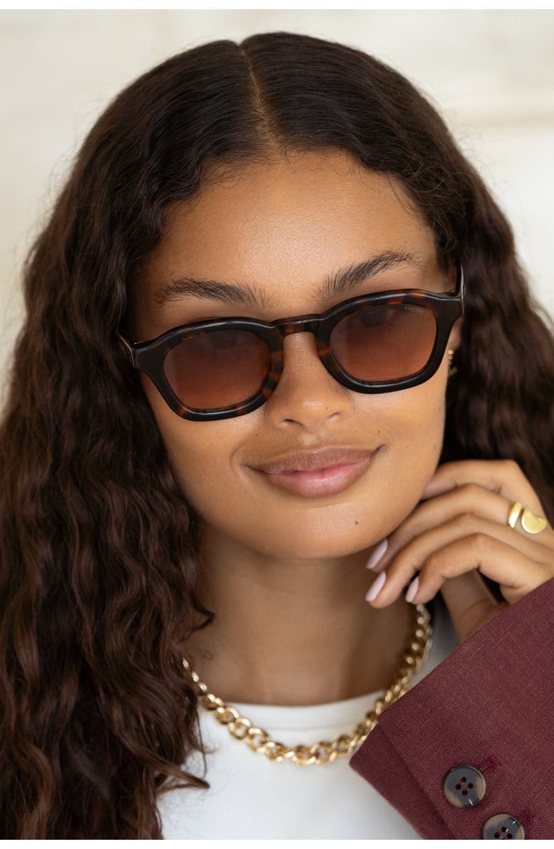 FREYRS Eyewear Blake Square Sunglasses, Alternate, color, Tortoise