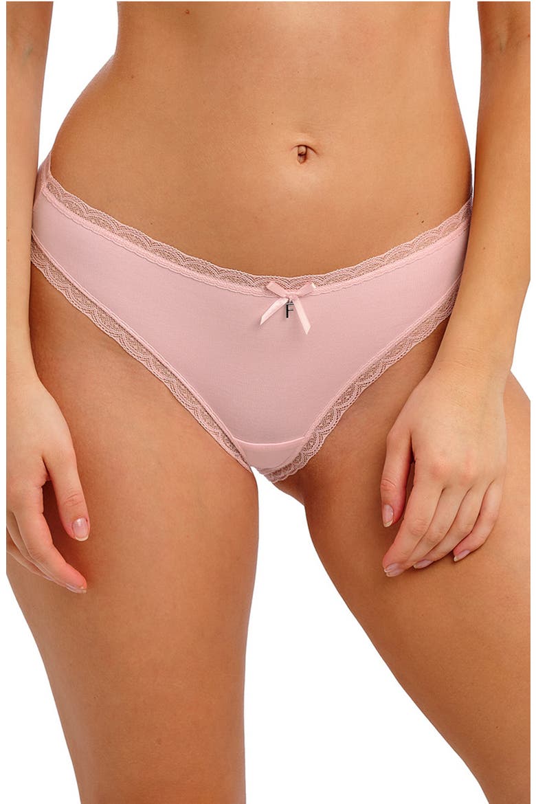 Flirt Lace Trim Briefs, Main, color, PINK FROST
