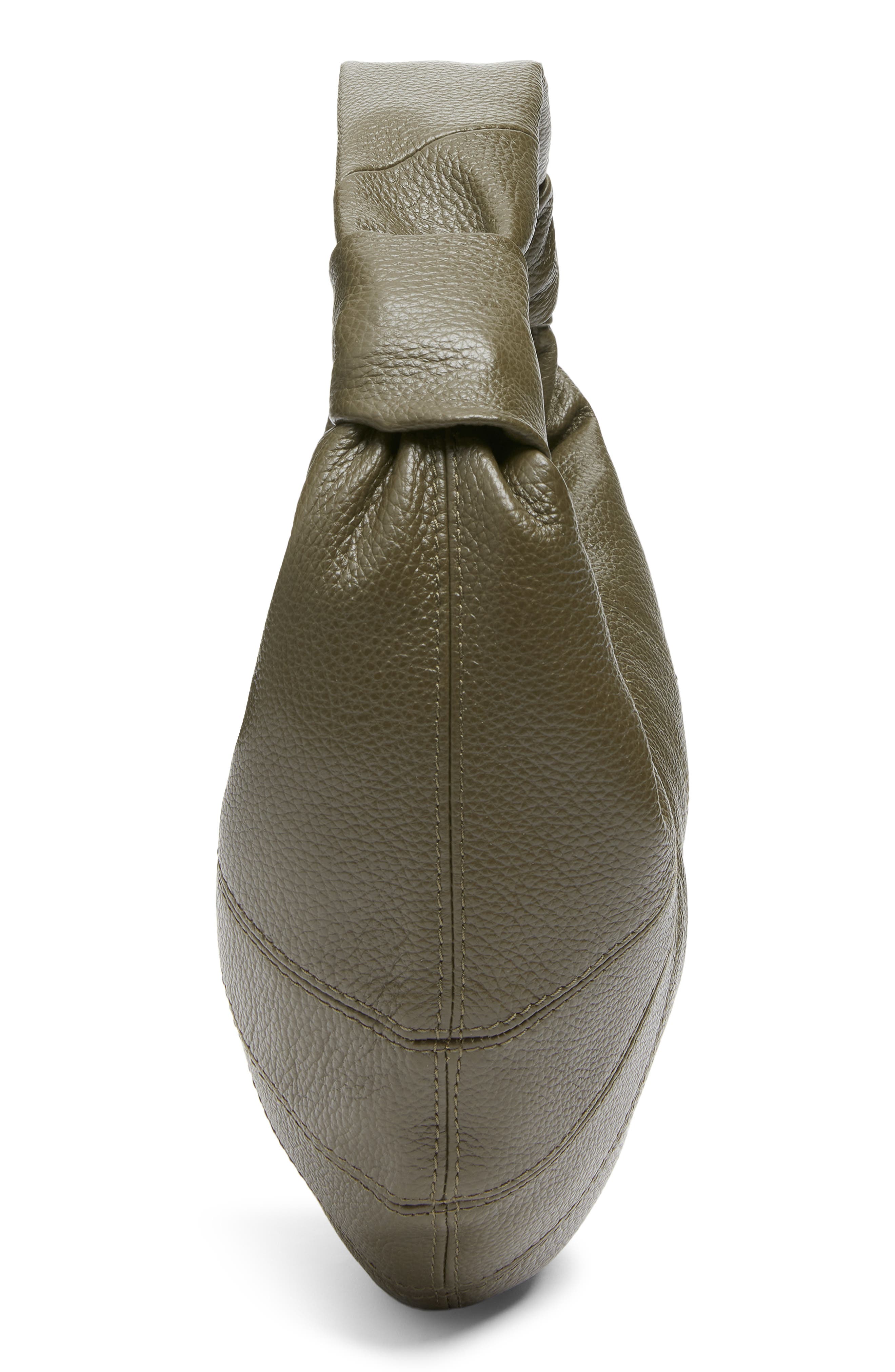 Lemaire Mini Fortune Croissant Leather Handbag, Alternate, color, Dark Olive