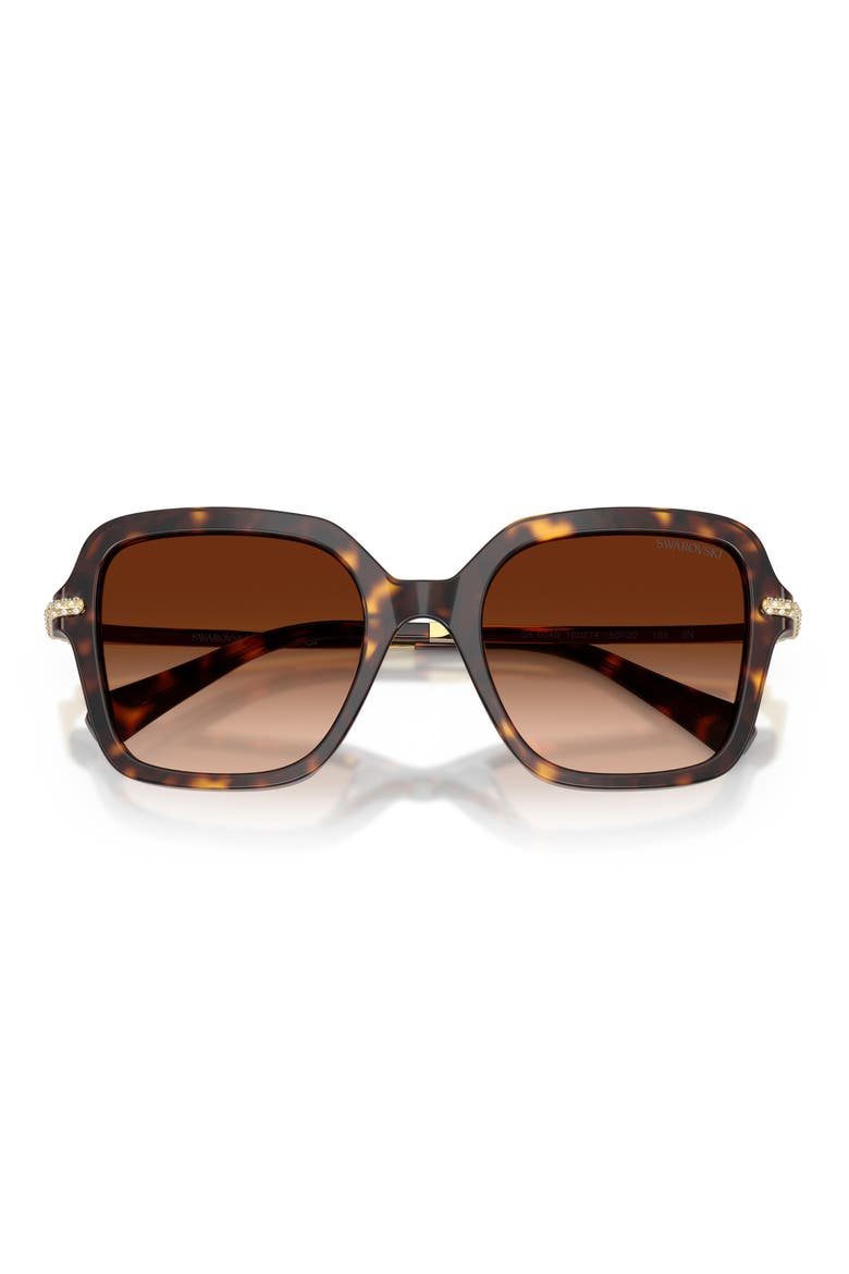 50mm Small Irregular Sunglasses, Alternate, color, HAVANA / GRADIENT BROWN