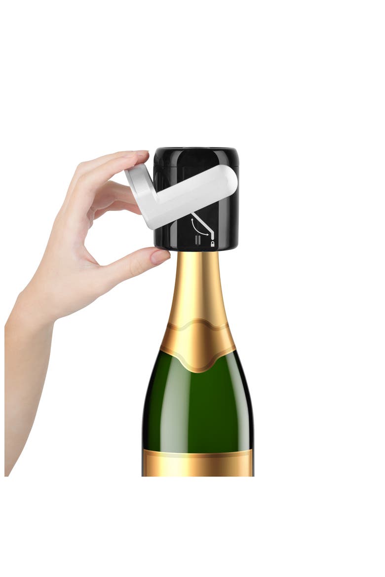 Sparkling™ Wine Preservation System, Alternate, color, SILVER/ BLACK