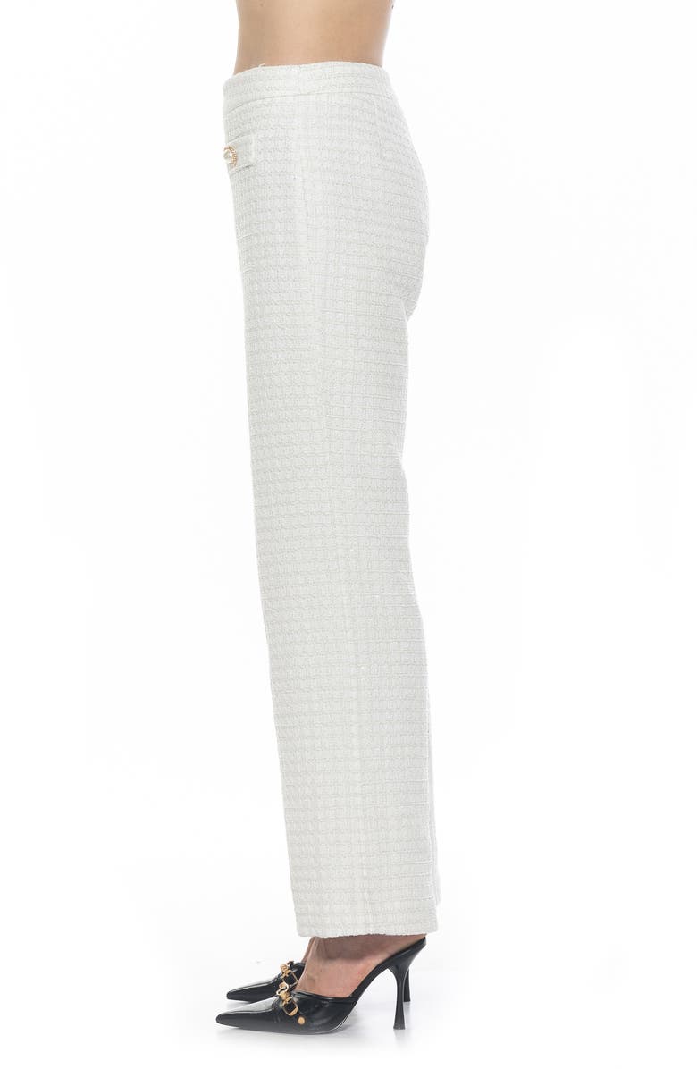 Alexia Admor Jayden Tweed Pants, Alternate, color, Ivory