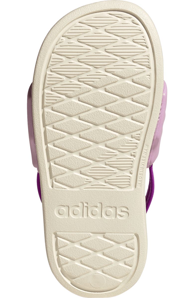 adidas Kids' Adilette Estrap 2.0 Slide Sandal, Alternate, color, Off White/ Purple/ Lilac