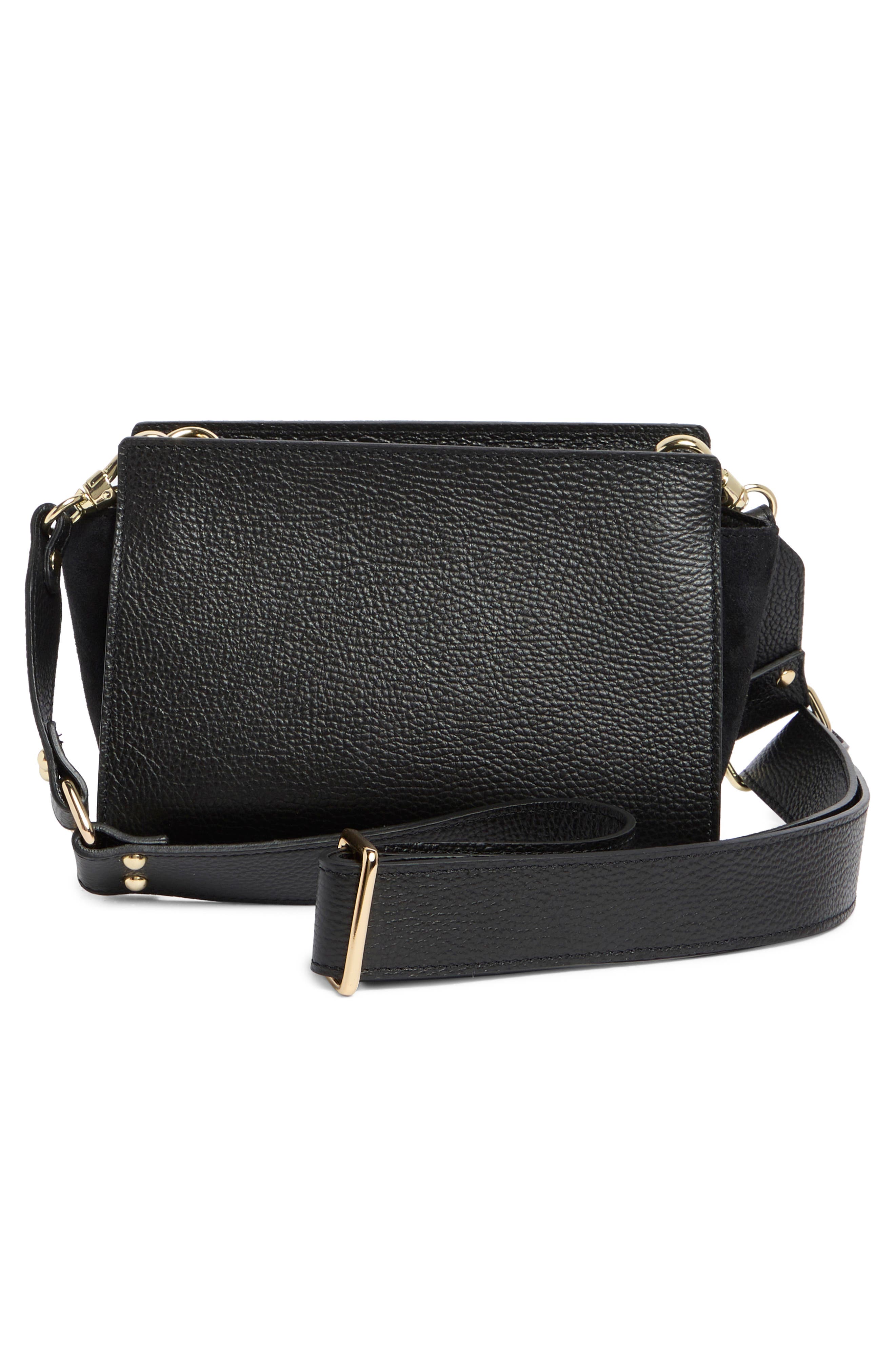 VALENTINO BY MARIO VALENTINO Kiki Rockstud Leather Crossbody Bag, Alternate, color, 