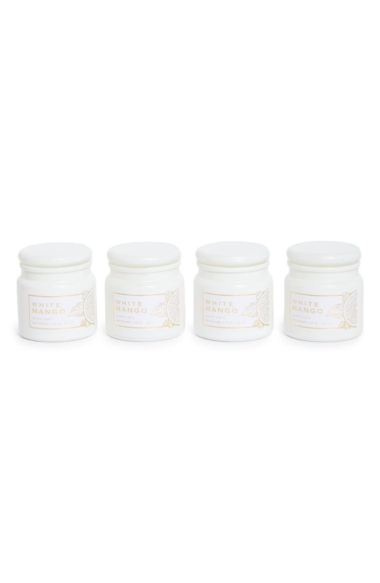 PORTOFINO CANDLES White Mango Set of 4 Mini Candles, Alternate, color, White Mango